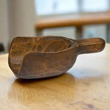 Primitive Colonial Treen Resin Mini Scoop 5"