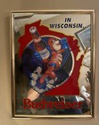 Vintage Budweiser Beer Flying Bud Man Wisconsin Mirror Bar Budman Sign 1991 — photo 3