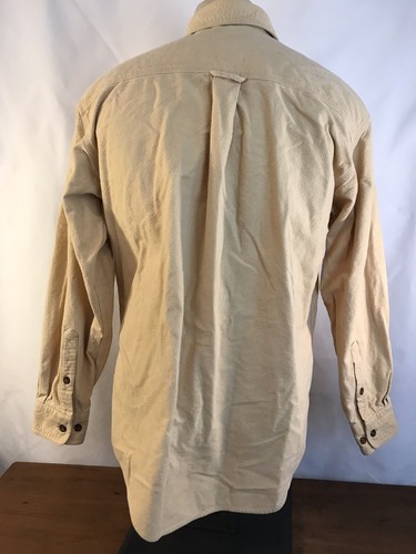 Woolrich Distressed Cotton Button Front Long Sleeve Shirt Mens Medium - Picture 7 of 9
