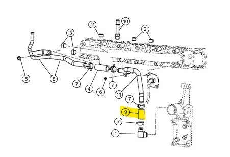 03-09 DODGE RAM 2500 3500 CON MANGUERA CALEFACTORA DIÉSEL 5,9 L OEM NUEVO MOPAR 05086822AB Foto 3 de 4
