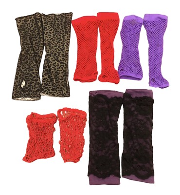 Costume Dance Wrist Arm Cuffs Punk Goth Gothic Thumb Hole Lot Of 5 Vintage