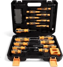 MulWark Magnetic Screwdriver Set 59 Piece Chrome Vanadium Steel Ergonomic Design