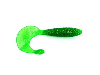 Get Bit Baits X Viper Hyper Tail 4'', Lime Color - 5 Pack