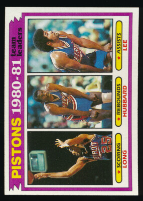 1981-82 Topps #50 Long, Hubbard, Lee TL - Detroit Pistons NM/MT+ (A01A)