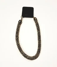 NEW Zad Necklace Imitation Gold and Chain Clasp Fashion Jewelry 18" X 1/2" Wide