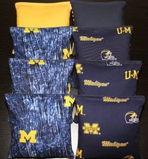 University of MICHIGAN WOLVERINES 8 Cornhole Bean Bags ACA Regulation NEW 