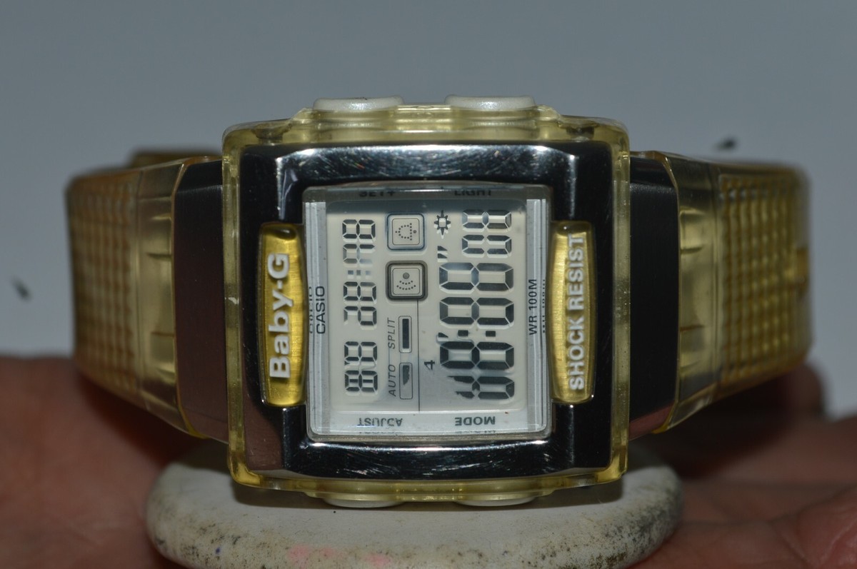 Vintage Casio Baby G BG-184 LCD Watch Square 35 mm Unisex Sold As