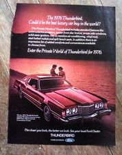 1976 Ford Thunderbird Print Ad 1976 Ford Thunderbird Print Ad