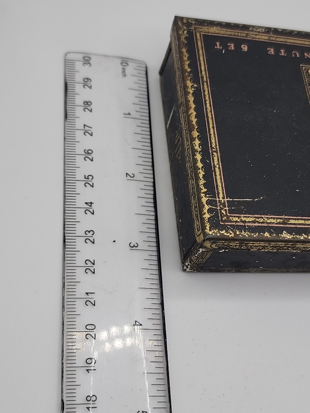 Vintage Art Deco Metal Cutex Five Minute Set Advertising Tin Litho Box Manicure