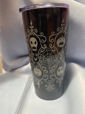 New Zak INSULATED Skellington Tumbler Nightmare Before Christmas Black pumpkin