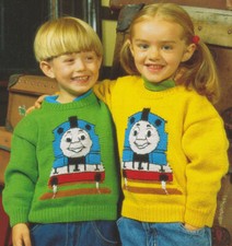 Knitting Pattern  Thomas The Tank Engine Sweater 20"- 28" Baby/Childrens DK 