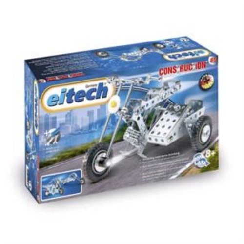 Eitech Metal Construction Set Motorcycle with Sidecar 170 Pieces from 8 Years - Picture 2 of 4