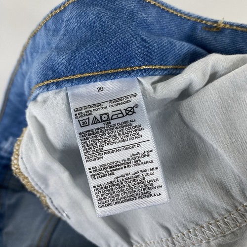 Old Navy Talla Grande 20 O.G. Pantalones cortos de jean rectos de tiro alto azul lavado claro - Imagen 6 de 6