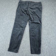 Eileen Fisher Womens Corduroy Pants Large Organic Cotton Black Slim Pull On