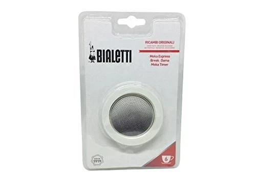 bialetti moka express 6 cup replacement filter and 3 gaskets