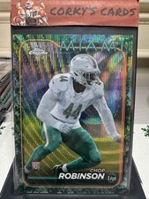 Chop Robinson - 2024 Topps Chrome #225 Teal Camo Wave Color Match ! Miami