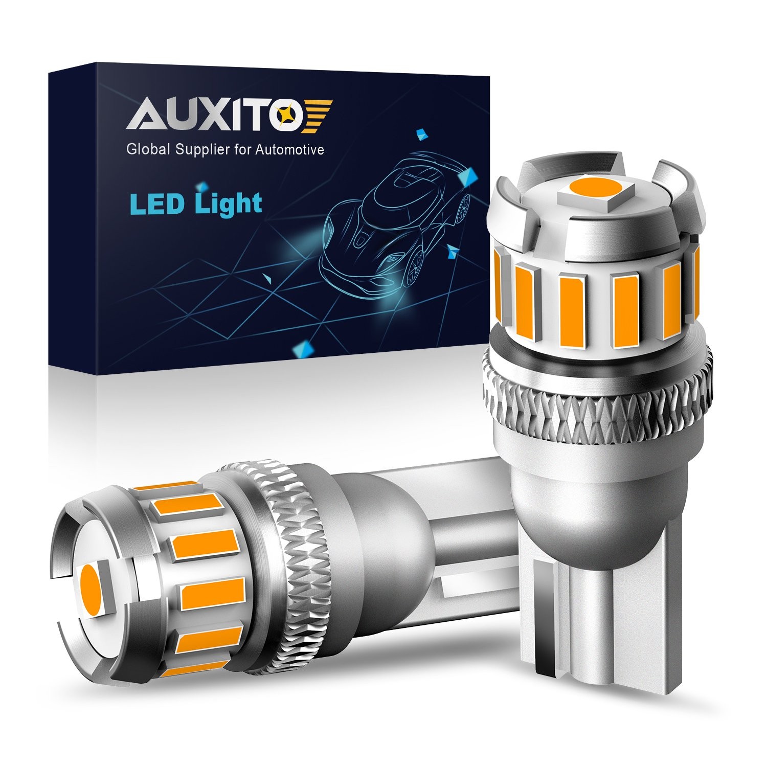 T10 Car Bulbs Led Error Free Canbus Xenon Amber Yellow W5W 501 Side Light Bulb