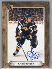 2024-25 UD Engrained Icons Beehive Portrait #BH-CB Chris Butler Sabres