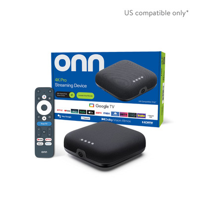 onn. enhanced streaming Google TV 4K Pro Streaming Device 32GB/3GB 4K x