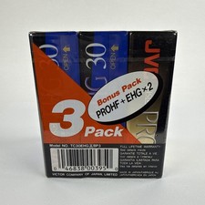 New JVC VHS-C 3-Pack TC-30EHG 30/90 Min Hi-Fi Tapes 2x EHG  1x PROHF Sealed