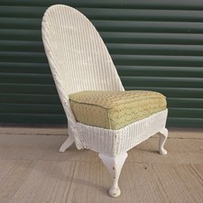 Lloyd Loom Lusty Bedroom Nursing Chair, Painted Sprung Upholstered Seat Cushion