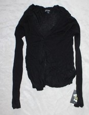 Art Class Girls Long Sleeves Ribbed cardigan Large Size XL 14 Black Top
