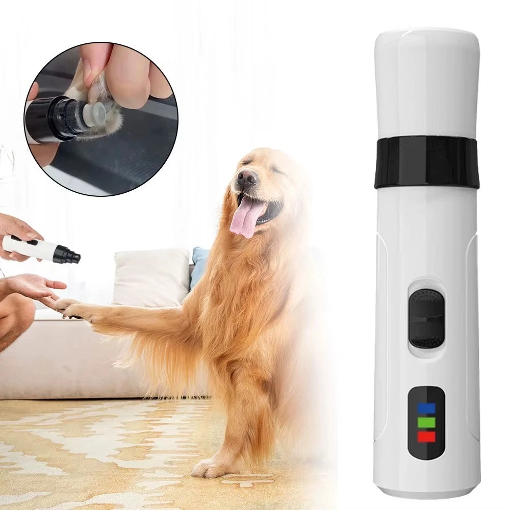 Electric Dog Nail Grinder USB Rechargeable Pet Claw Trimmer