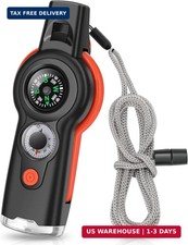 7-in-1 Emergency Survival Function Whistle, Outdoor Multifunctional Tool Safety