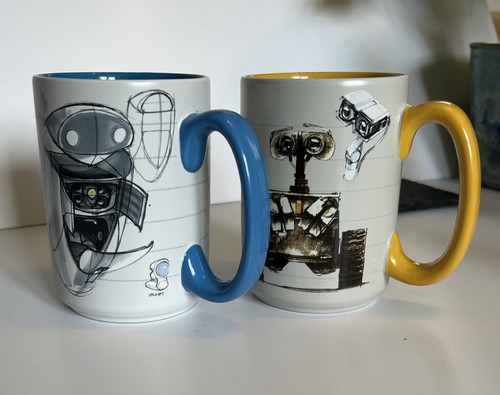 Official Disney Wall-E & Eva Concept Mug Art of Pixar Sketch Ceramic Cup Mug VGC