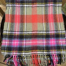 Clans Of Scotland 100 Pure New Wool Winter Scarf Plaid with Fringe 54x 11.5