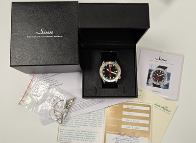  Sinn U1 Diver Automatik 1010.010 U-Boot-Stahl Box + Papiere + Revision 2020