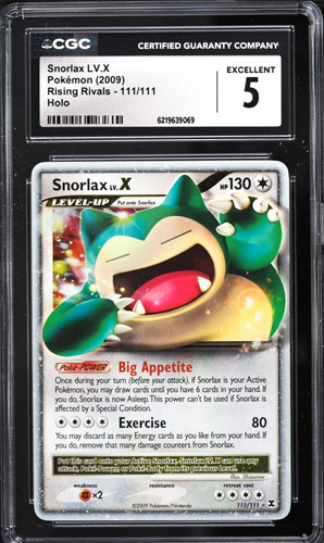 Snorlax LV.X graded CGC 5 for sale on eBay
