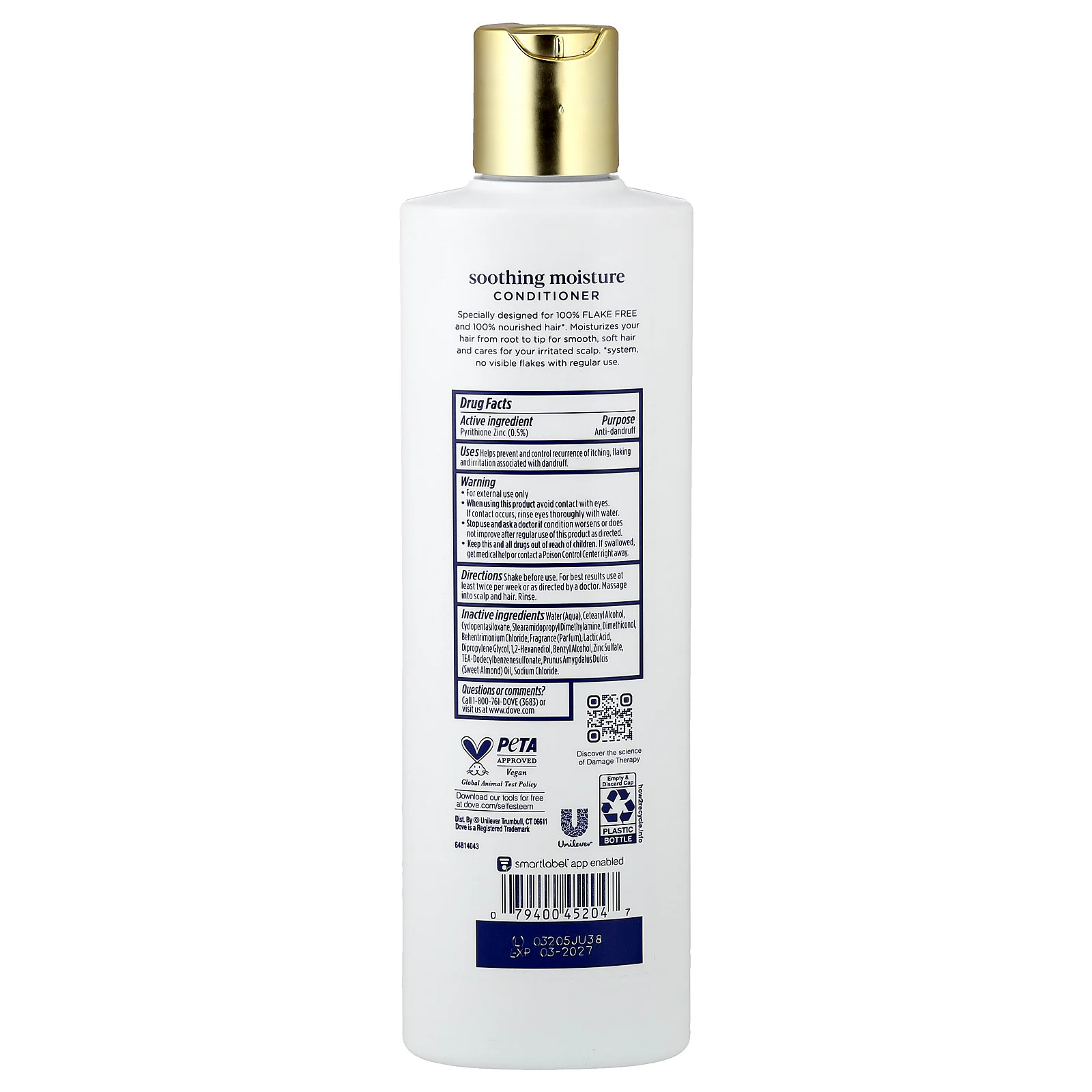Anti-Dandruff Conditioner, Soothing Moisture, 12 fl oz (355 ml)