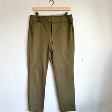 Old Navy  Women's Green Pixie High Rise Secret Slim Pockets Pants Size 10 EUC