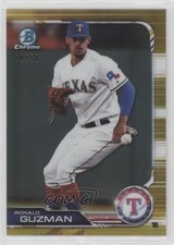 2019 Bowman Chrome Gold Refractor 30/50 Ronald Guzman #95 1b8