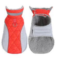 Thicken Fleece Cats Vest Coat For Winter Plaid Pet Clothes With D-ring Reflectiv
