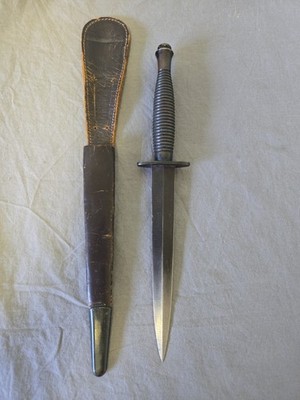 Vintage England Fairbairn-Sykes Style Commando Fighting Dagger w/ Sheath
