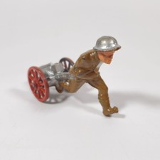 Vintage Barclay Manoil Soldiers Artillery Anti Tank Cast Metal Toy