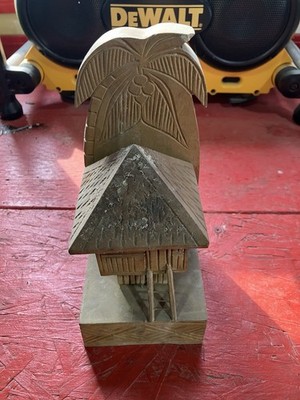 Hand Carved Vintage Tiki Hut