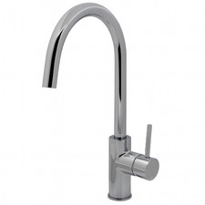 Kiso Chrome Kitchen Mixer Tap Single Lever Swivel Spout UK