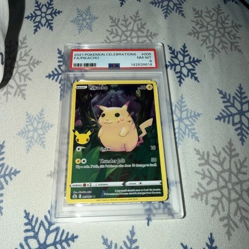 2021 POKEMON CELEBRATIONS #005 FULL ART/PIKACHU PSA 8