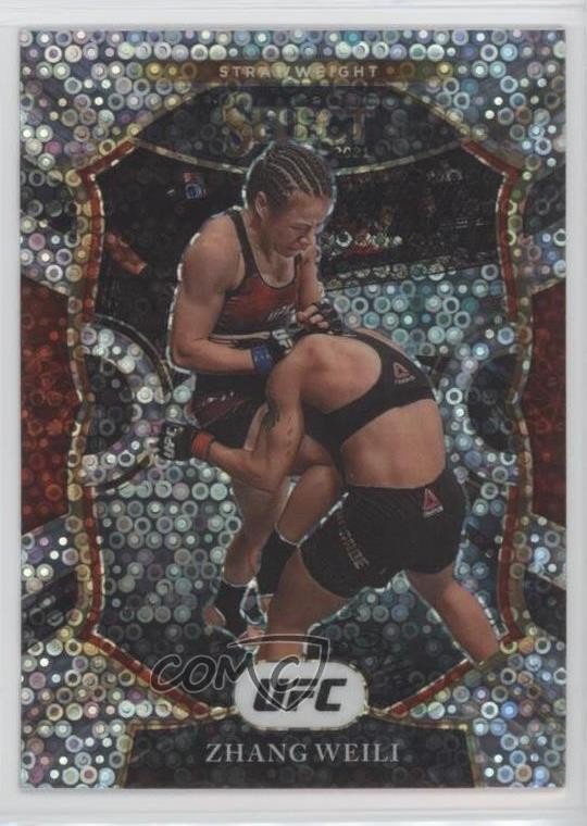 2021 Panini Select UFC Concourse Disco Prizm Zhang Weili #93 0ps7