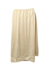 80's Olga 12240 Pink Semi-Sheer Silky Nylon Lace Trim 27" Half Slip Petticoat MT