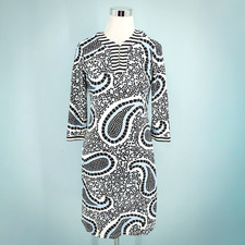 J. McLaughlin Size XS Catalina Cloth Catalyst Paisley Print 3/4 Sleeve Dress