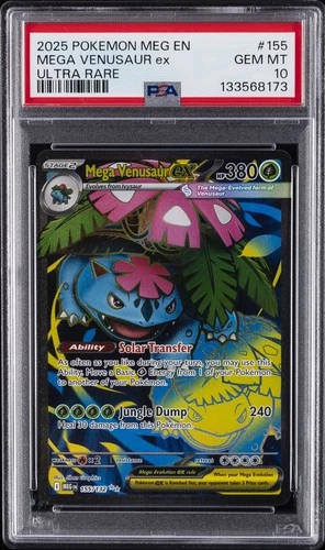 2025 POKEMON MEG EN-MEGA EVOLUTION ULTRA RARE #155 MEGA VENUSAUR EX PSA 10