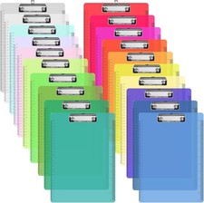 UZLU 20 Pcs Plastic Clipboards Bulk 20 Assort...