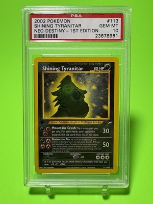 PSA 10 Complete Neo Shining Pokemon 1st Edition Set Charizard