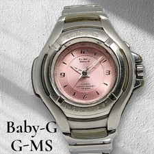 Reloj de pulsera Casio Baby G MS (G Miz) Casio Baby G MSG 504 para damas esfera rosa analógico