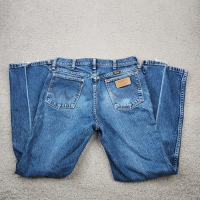 Wrangler Jeans Mens 30x30 Blue Cowboy Cut Denim Rodeo Western Ranchwear 947STR
