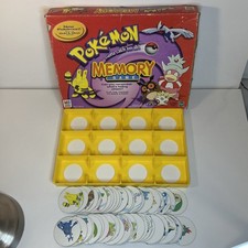 Vintage Hasbro Pokemon Memory Game Gold & Sil...